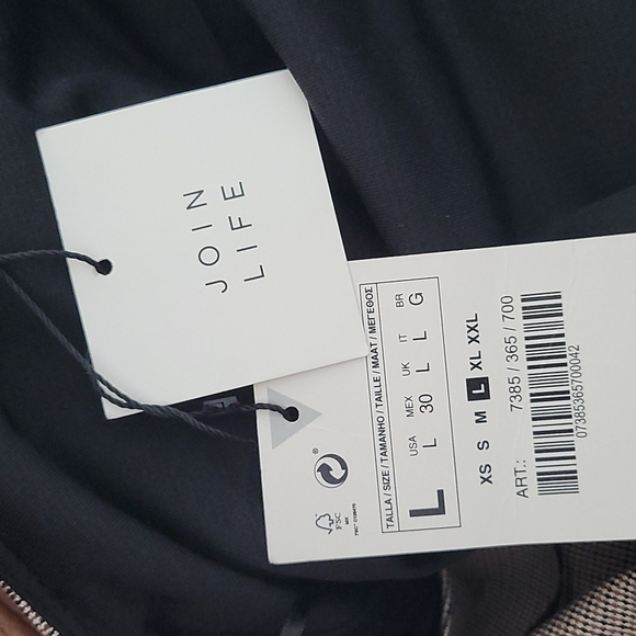 Zara brown plaid long sleeve dress Preppy Heritage Size L - Picture 3 of 5